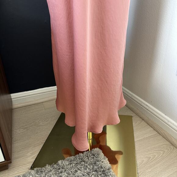 ZARA BLOGGERS FAVE SATIN EFFECT Buttoned Slip Midi Dress Wedding - Picture 9 of 10